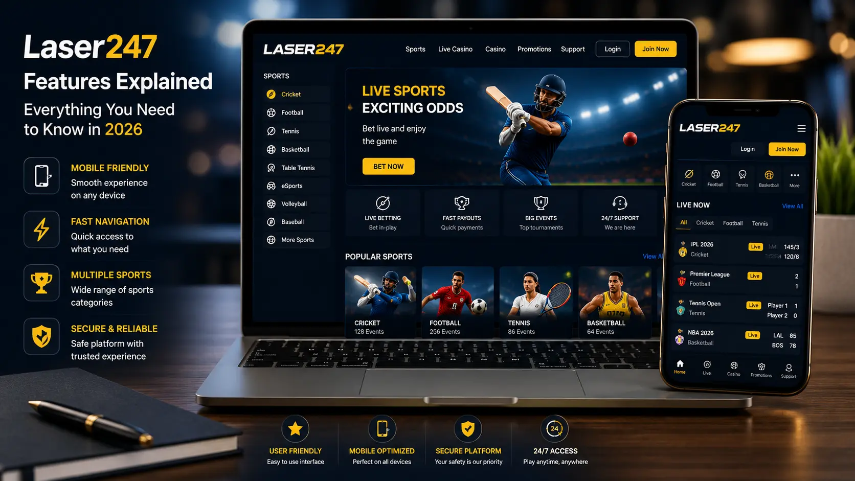 Laser247 Features Explained