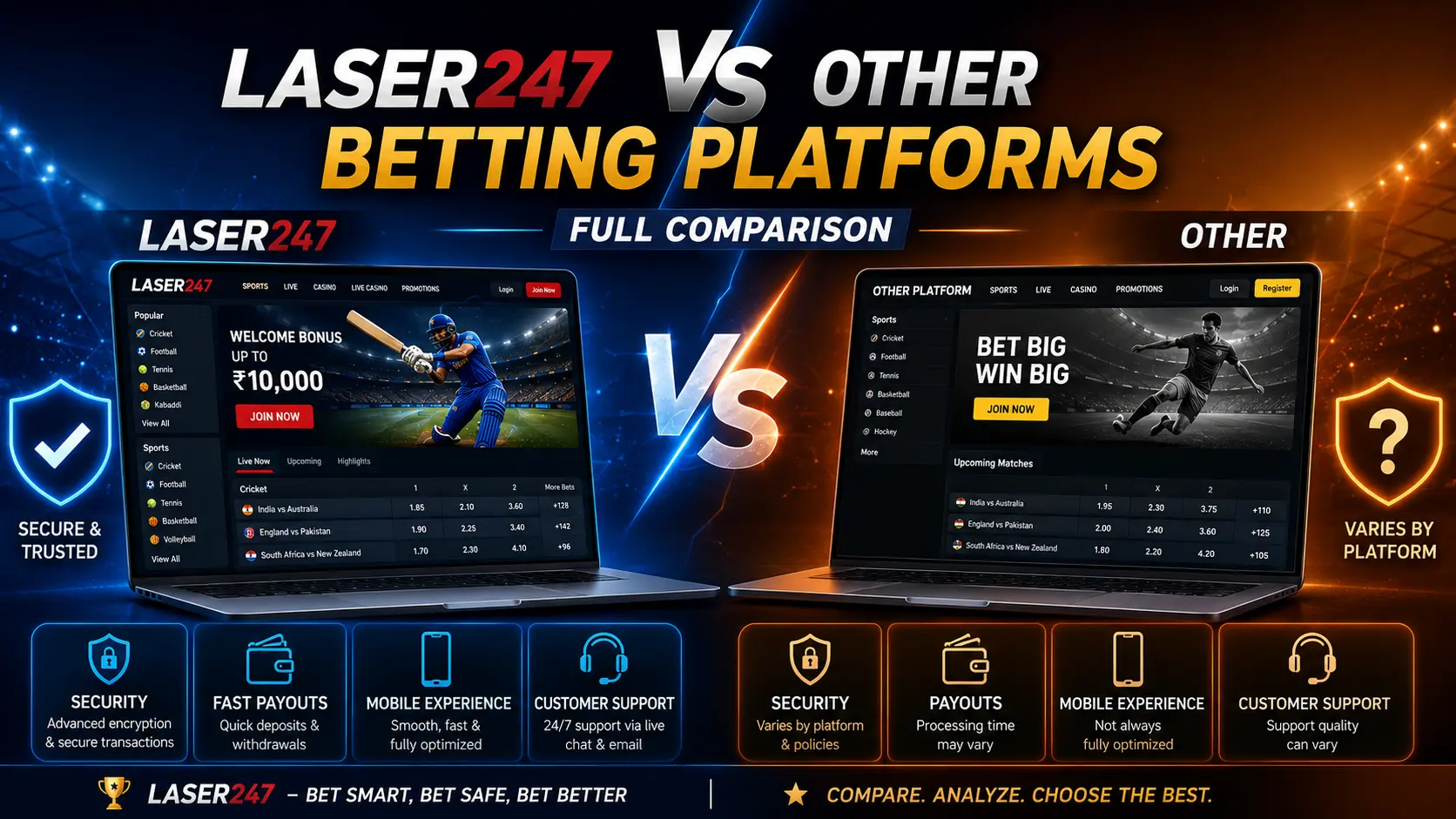 Laser247 vs Other Betting Platforms Full Comparison